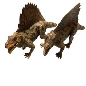 Dimetrodon Figures ~ Limbs and mouth moves great for pretend play Lot Of 2